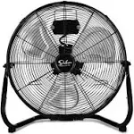 Simple Deluxe 12 Inch 3-Speed High Velocity Heavy Duty Metal Industrial Floor Fans Quiet for Home, Commercial, Residential, and Greenhouse Use, Outdoor/Indoor, Black