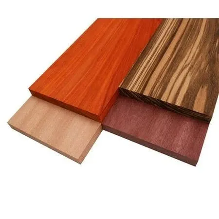 Imported Exotic Hardwood Variety Pack Zebrawood Purpleheart Padauk