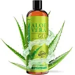 Aloe Vera Gel - 99% Organic, 12 oz - No Xanthan, So It Absorbs Rapidly with No