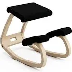 Varier Variable Balans, Original Kneeling Chair, Ergonomic Office Chair, 10-Year Limited Warranty, Designed by Peter Opsvik Black/Natur