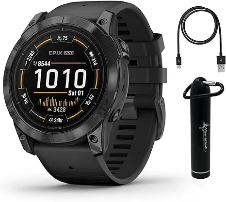 Garmin Epix Pro (Gen 2) Standard / Sapphire Edition High Performance Smartwatch 51 mm / Pro Black Non-Sapphire / +Power Bank