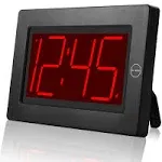 KWANWA Digital LED Wall Clock with 3'' Large Display Battery Operated/Powered