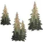 Limygus Woodland Wall Art Paintings Bushes Wall Decorations Set of 3