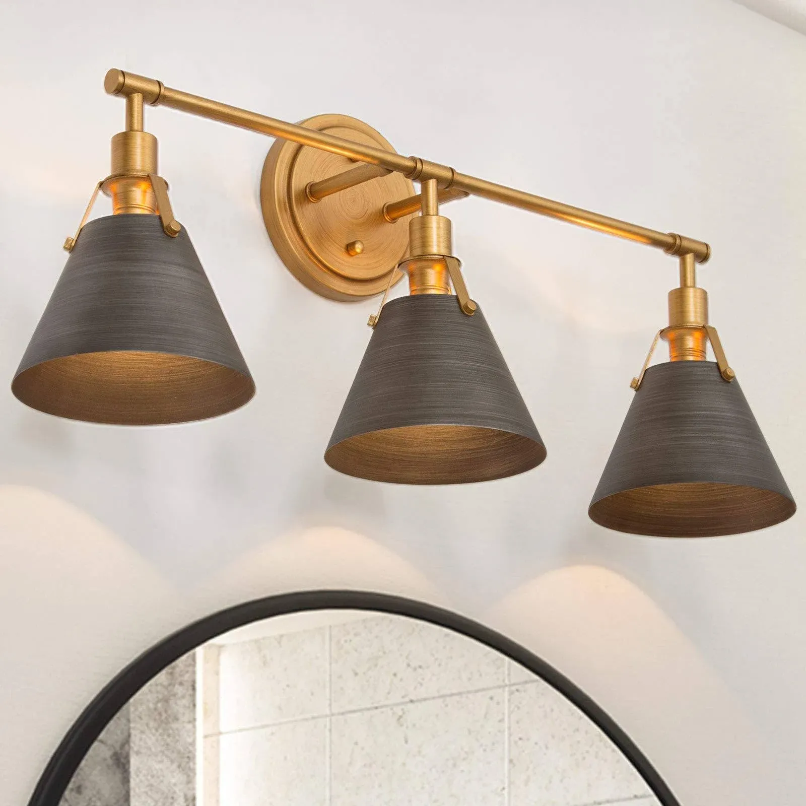 Classy Leaves Farmhouse 3-Light Vanity Light Fixtures