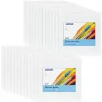 FIXSMITH Canvas Boards for Painting 8x8 Inch, Super Value 24 Pack Paint Canvases, White Blank Canvas Panels, 100% Cotton Primed, Painting Art Supplies