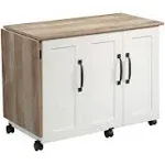 Sauder Select Engineered Wood Sewing Craft Cart in Soft White - 426934