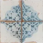 Merola Tile Artisan Azul Decor 13" x 13" Ceramic Floor and Wall Tile