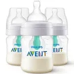 Avent - 3Pk Anti-Colic Bottle With Airfree Vent, 4Oz, Clear