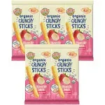 Earth's Best Organic Baby Food, Dissolvable Teething Snack for Babies 6 Months and Older, Strawberry Banana Crunchy Stic