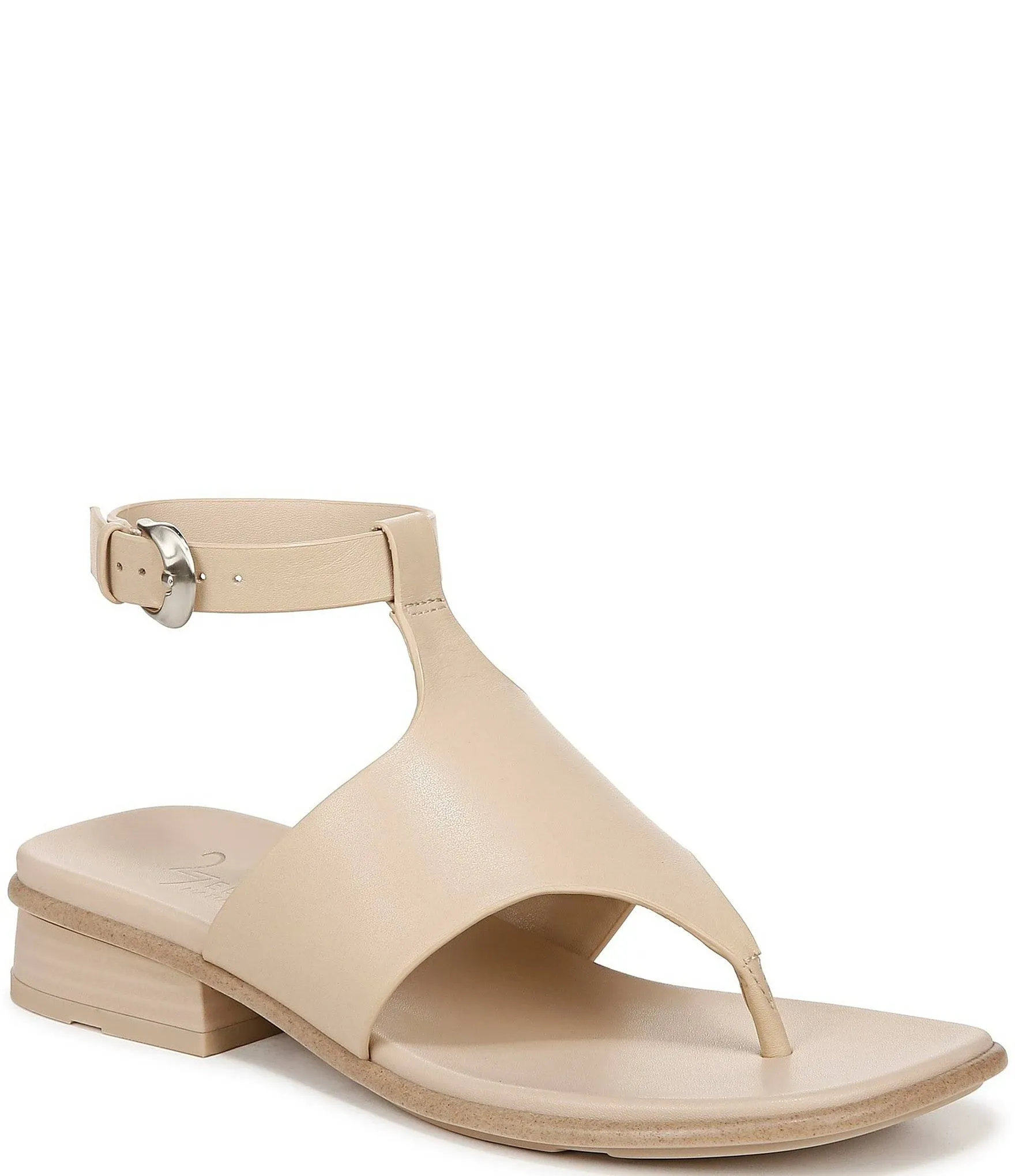 Naturalizer Women's Beck Leather Ankle Strap Thong Sandals