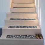 World Rug Gallery Contemporary Trellis Non-Slip Stair Treads