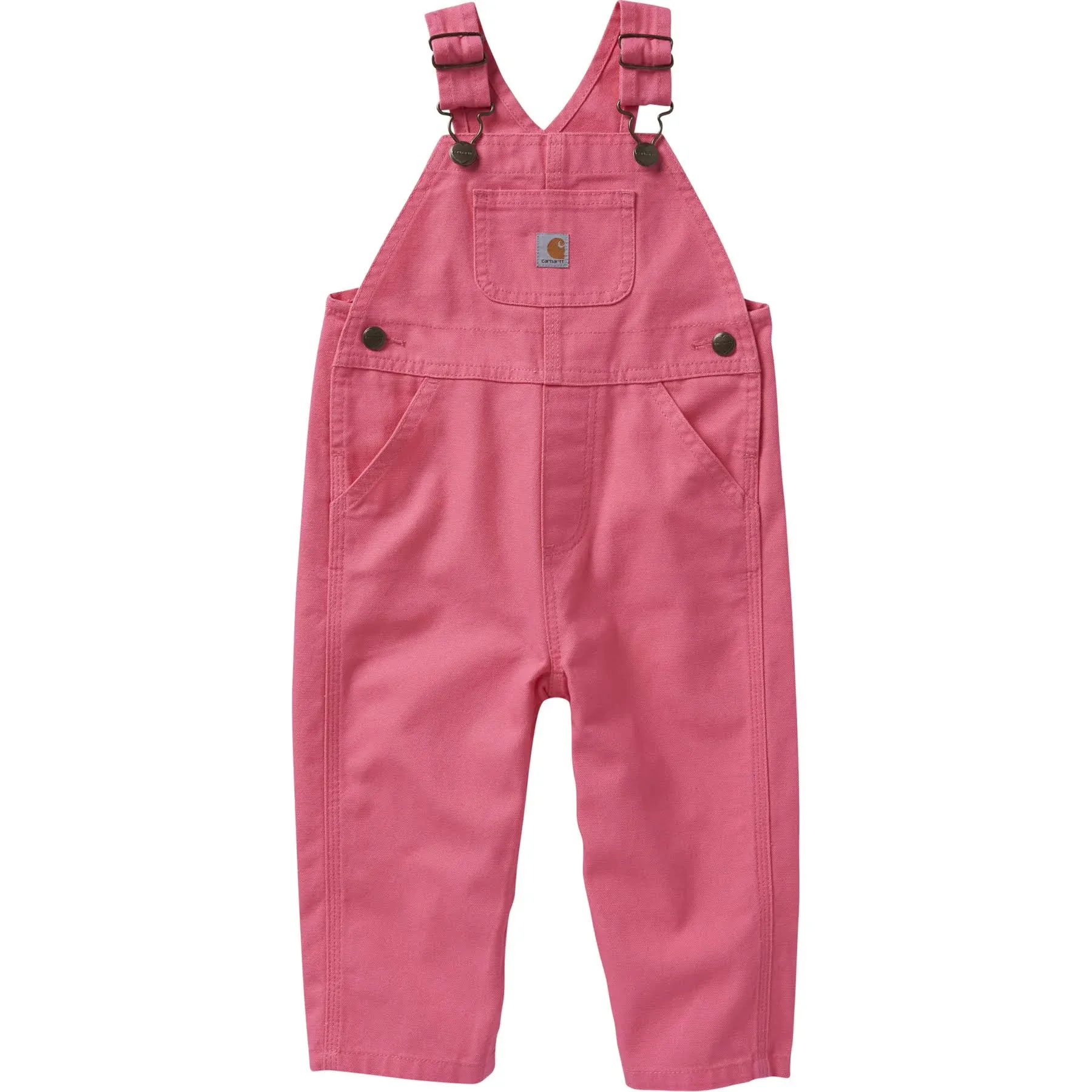 Carhartt Girls Pink Loose Fit Canvas Bib Overall