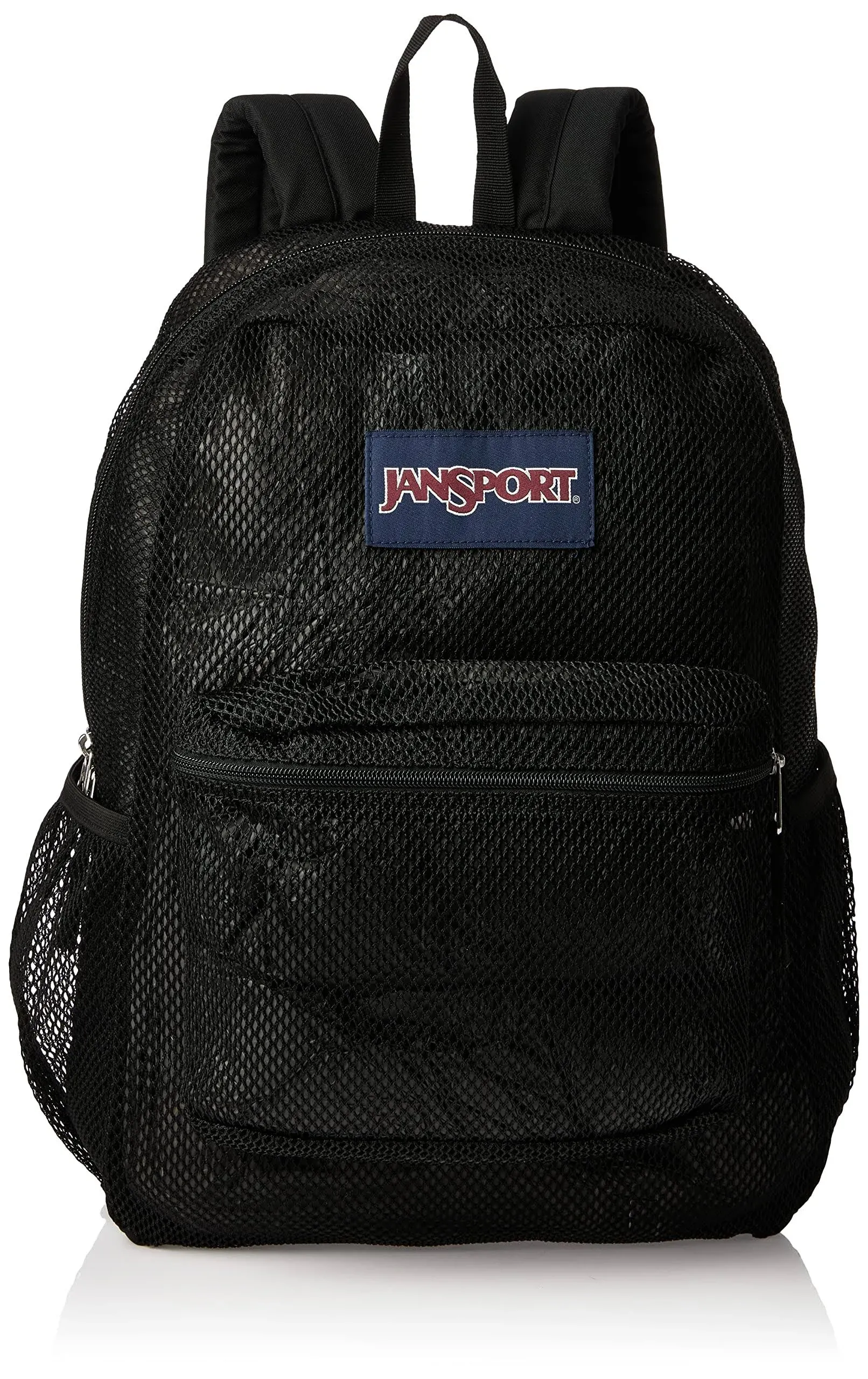 Eco Mesh Backpack Black, 17” X 12.5” X 6” - Semi-Transpare<wbr/>nt Bookbag for Adults 