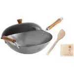 Joyce Chen 4 Piece Carbon Steel Wok Set