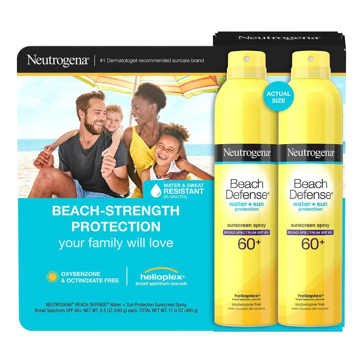 Neutrogena Beach Defense SPF 60+ Sun Care Sunscreen Spray - 8.5 Ounce