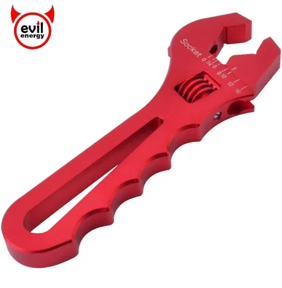 Evil Energy An Hose Fitting Adjustable Wrench Spanner Lightweight Aluminum 3AN-16AN Red