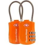 2 Pack TSA Approved Travel Combination Cable Luggage Locks for Suitcases & Backp