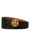 Shop Tory Burch Miller Reversible Belt In Black,brown