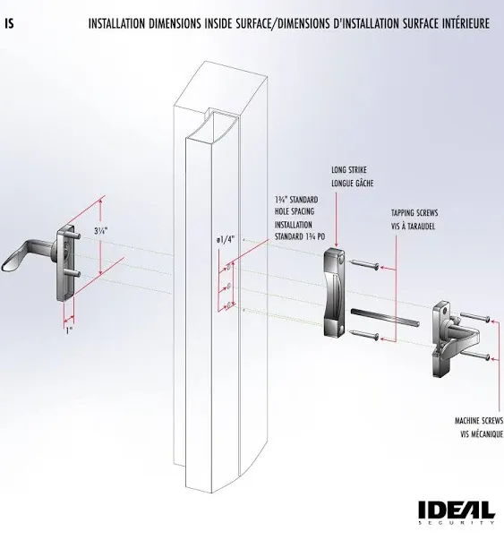 Ideal Security In-Swinging Handle Set for Storm and Screen Doors