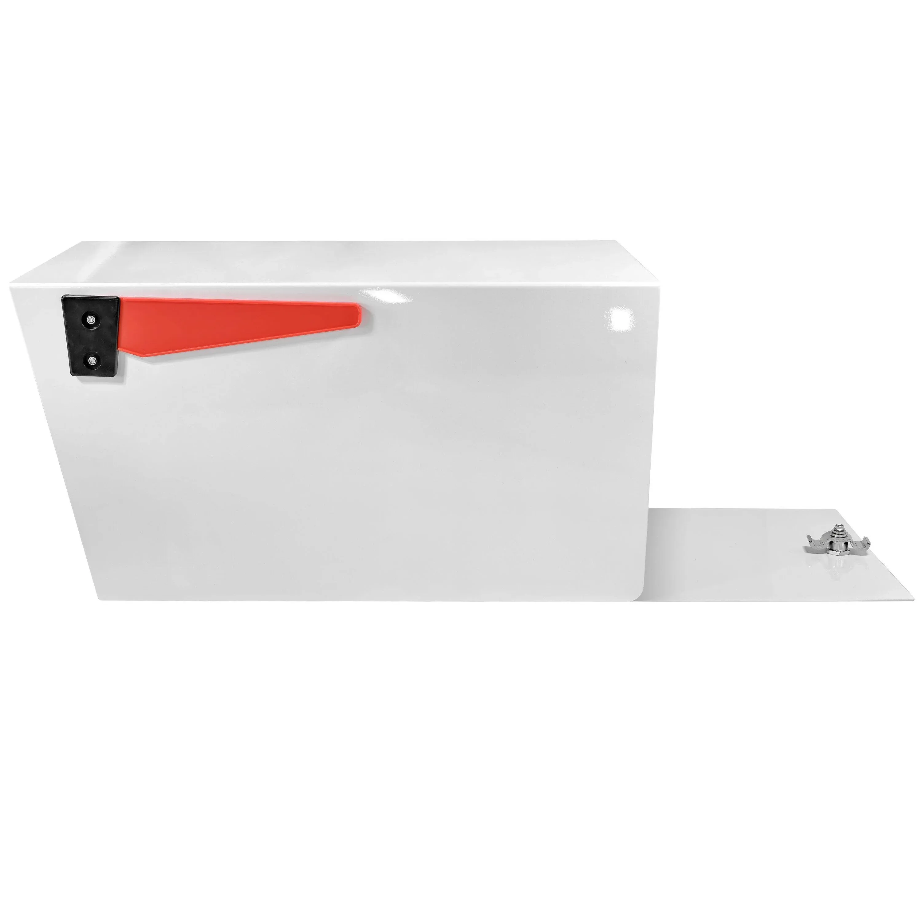 Mail Boss Post Mount White Metal Extra Large Lockable Mailbox Stainless Steel | 7529