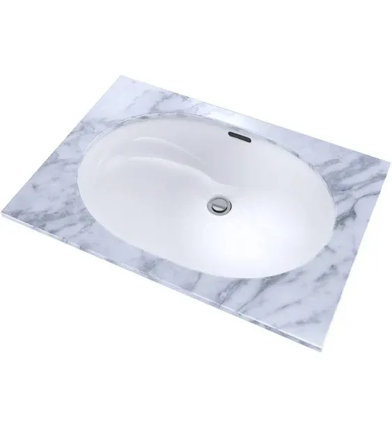 Toto - Oval 19-11/16 Inch x 13-3/4 Inch Undermount Bathroom Sink with CEFIONTECT