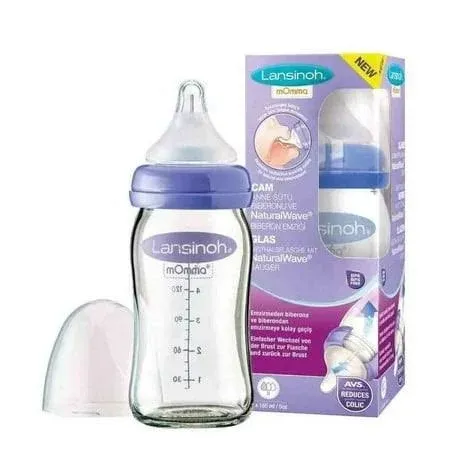 Lansinoh Glass Breastfeeding Bottles 5oz - 160 ml