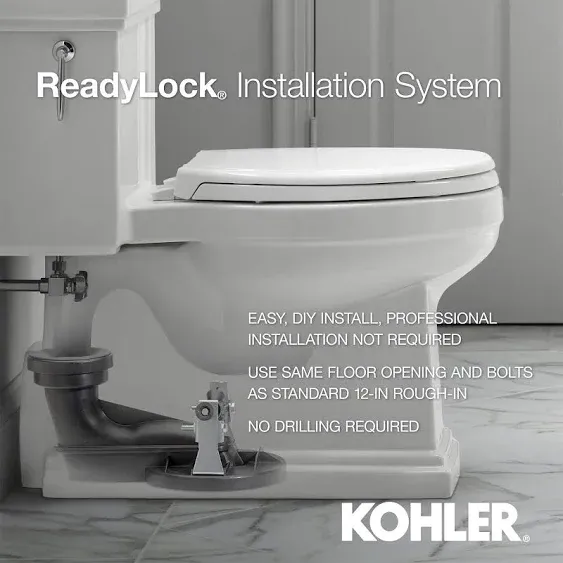 KOHLER Cimarron White Elongated Chair Height 2-piece WaterSense Toilet 12-in Rough-In 1.28-GPF