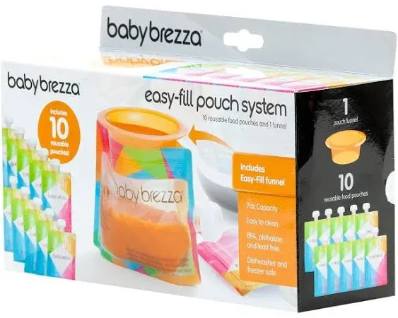 Reusable Baby Food Pouches, 10 Pack