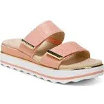 New Vionic Womens Brandie Papaya Linen Adjustable Strap Wedge Sandals Size 10