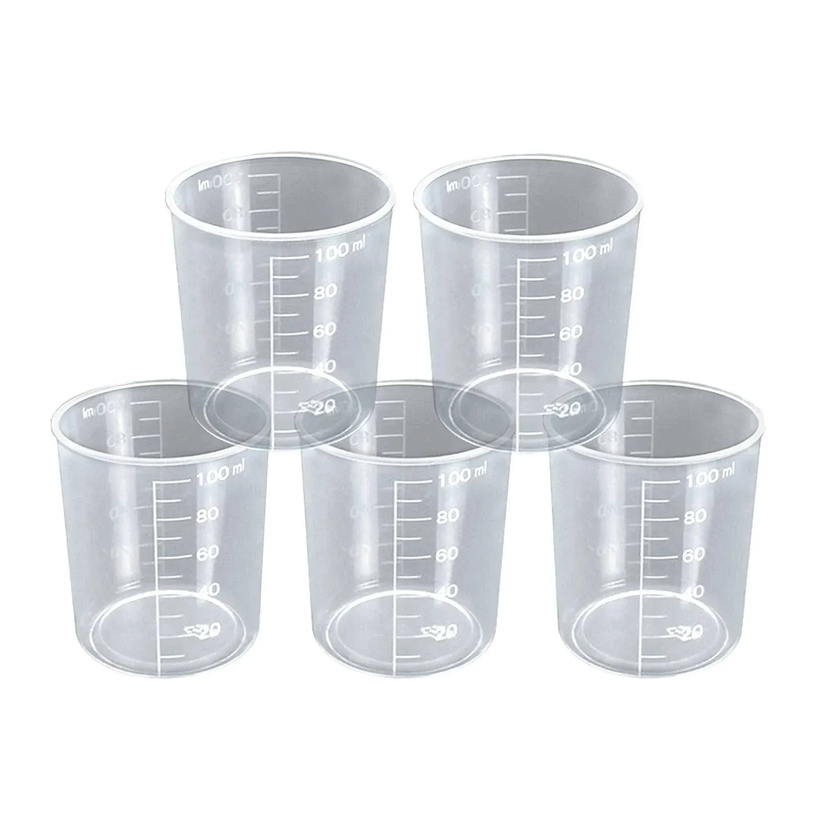 CertBuy 100PCS 100ml Plastic Measuring Cups Resin Cup for Epoxy Mixing Cup Plastic 100ML, Resin Plastic Measuring Cups 3.4oz 100ml Plastic Graduated