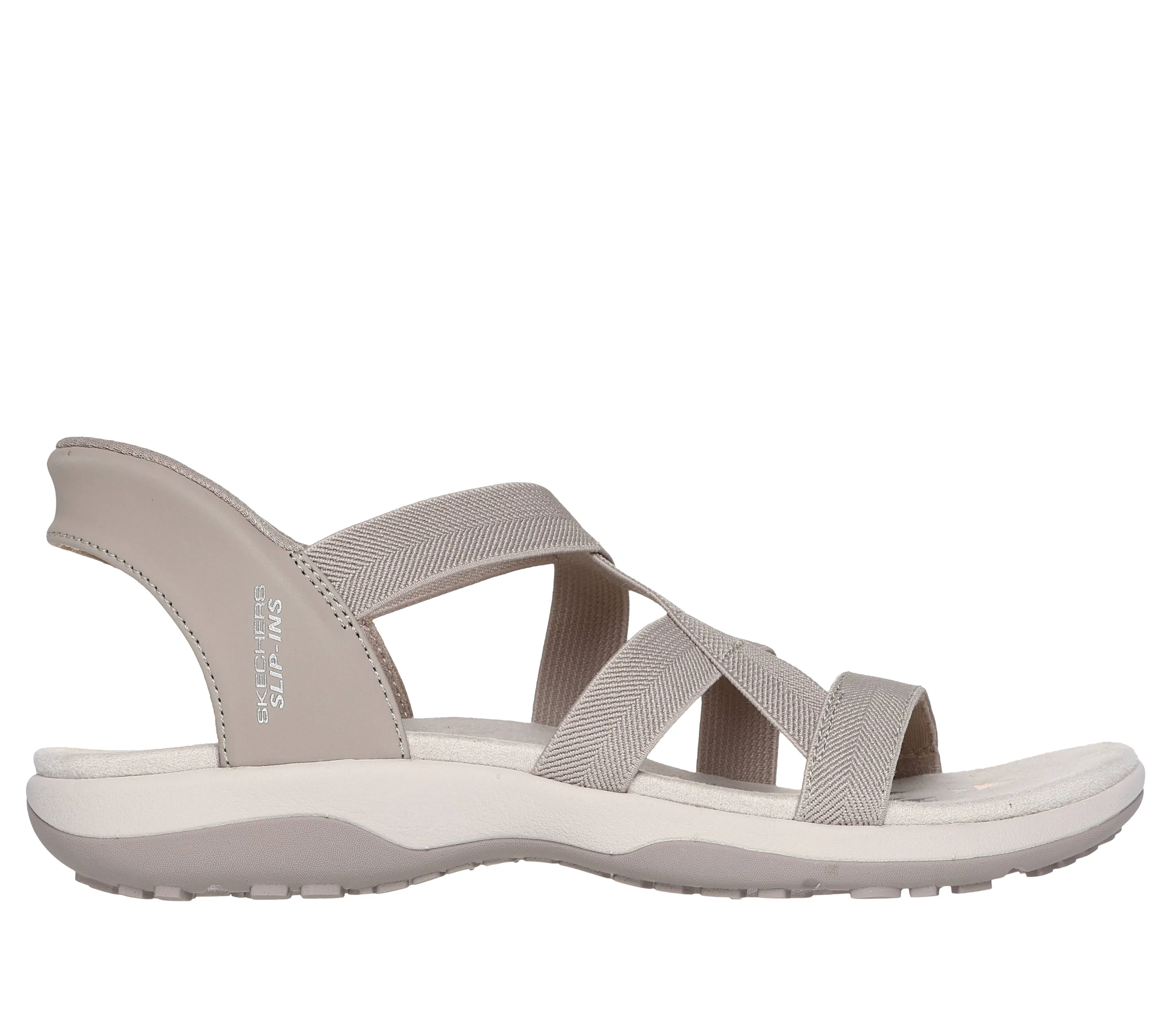 Skechers Hands Free Slip-Ins Reggae Slim Stretch Flex Women's Sandals, Size: 11, Taupe