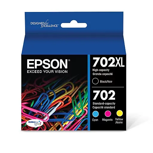 Epson T702XL120-S DURABrite Ultra Black High Capacity Cartridge Ink - 2 Pack