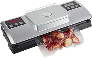 Nesco VSS-01 Automatic Food Vacuum Sealer with Digital Scale and Bag Starter Kit, Silver