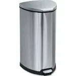 Safco Step-On Receptacle, 10 Gallon 9687SS (Stainless Steel)