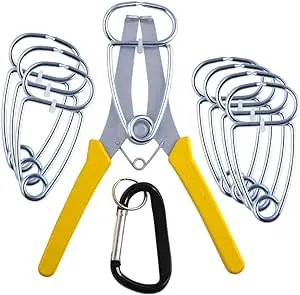 8 Miter Clamps and Miter Spring Pliers for Woodworking,Picture Frames,Wood Trim,Moldings