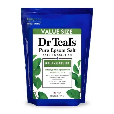 Dr Teal&#039;s Salt Soak with Pure Epsom Salt, Relax &amp; Relief, 3 lbs