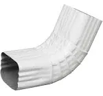 Amerimax Aluminum 2.8125-in White Front Elbow