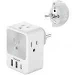 TESSAN Travel Power Adapter for Germany France