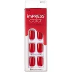 Kiss Reddy or Not Impress Color Press-On Manicure