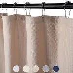 Soft Microfiber Fabric Shower Curtain or Liner with Decorative Embossed Pattern