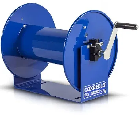 Coxreels Caddy-Mount Hose Reel, Model# 112-3-100-CM, 3/8" Hose ID, 100' Length, Hose Not Included,Blue