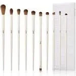 Jessup Precision Makeup Brushes 10pcs Eye Makeup Brush Set Premium Synthetic Eyeshadow Concealer Eyeliner Eyebrow Blending Highlight Brush, Light