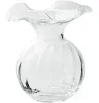 Hibiscus Glass Clear Small Fluted Vase