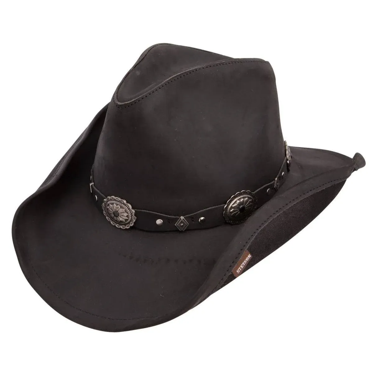 Stetson Roxbury Leather Hat - Black