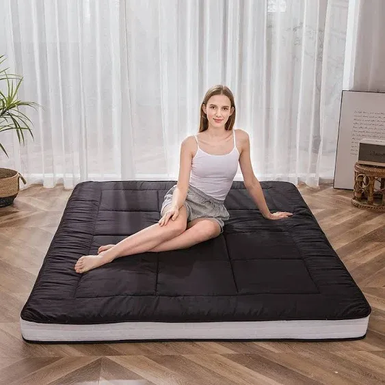 MAXYOYO Futon Mattress, Padded Japanese Floor Mattress Quilted Bed Mattress Topp