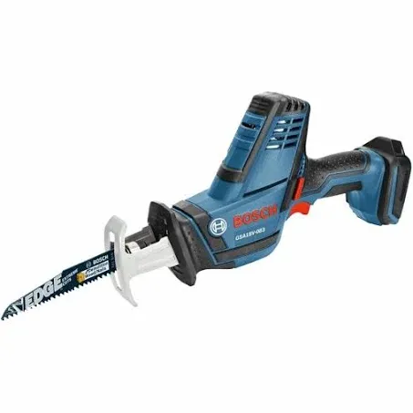 BOSCH GSA18V-083B 18V Cordless Reciprocating Saw - Lightweight & Compact, 0.83" Stroke, 3,050 SPM, Variable-Speed Trigger, Toolless Blade Change, LED Light (Bare Tool)