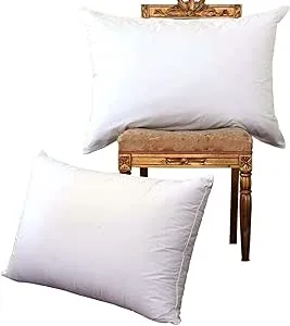  Set of 2 Goose Down Alternative Bed Pillows Queen Size- Soft, Polyester White