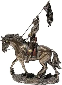 Unicorn Studios WU76003A4 Joan of Arc On Horse Back with Flag - Mbz and Color