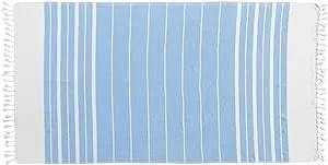 Kafthan Textile Bianca Alpha Baby Blue Cotton Single Bath and Beach Towel