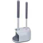 TreeLen Toilet Plunger and Bowl Brush with Holder Combo Set for Bathroom Cleaning